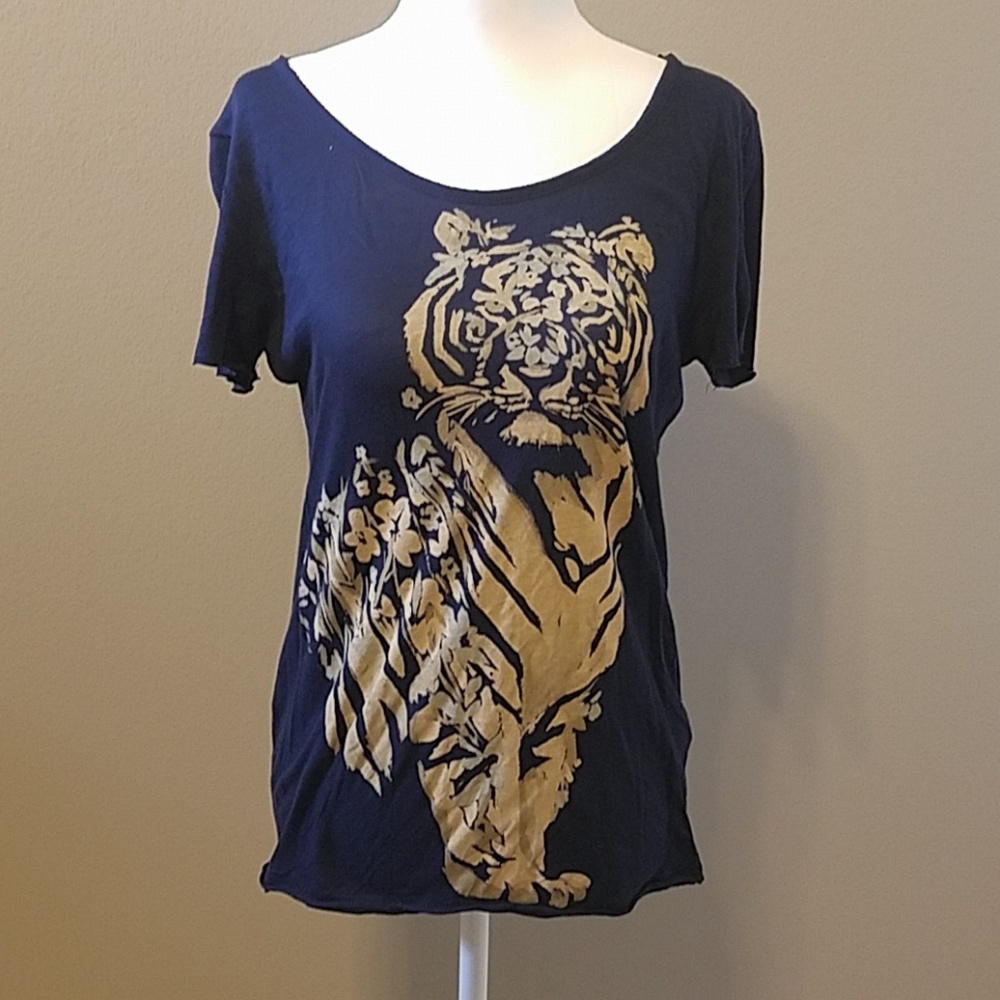 Lucky Brand Floral Tiger Tshirt